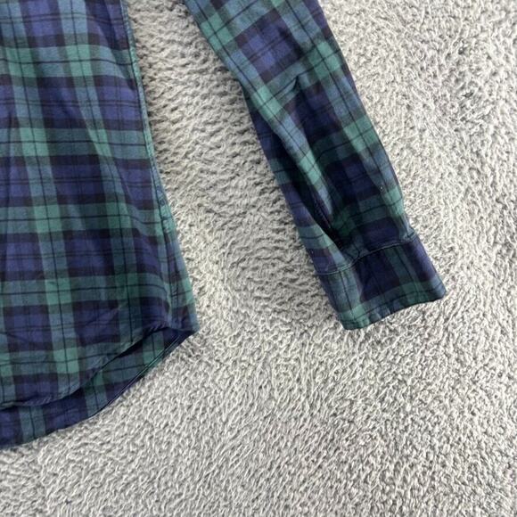 Ralph Lauren Shirt Men's Medium Green Blue Tartan Plaid Check Pony Slim Preppy - Picture 3 of 10